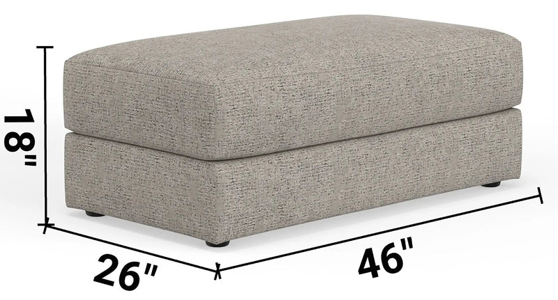 Zeke - Ottoman - Cloud by Unique Piece Furniture