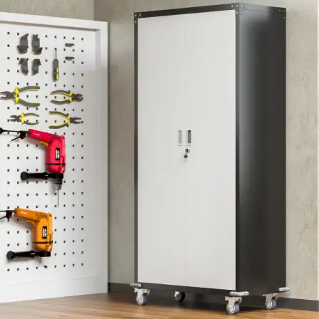 Garage Storage Cabinets with Locking Doors and 4 Adjustable Shelves by HouseOfZazla