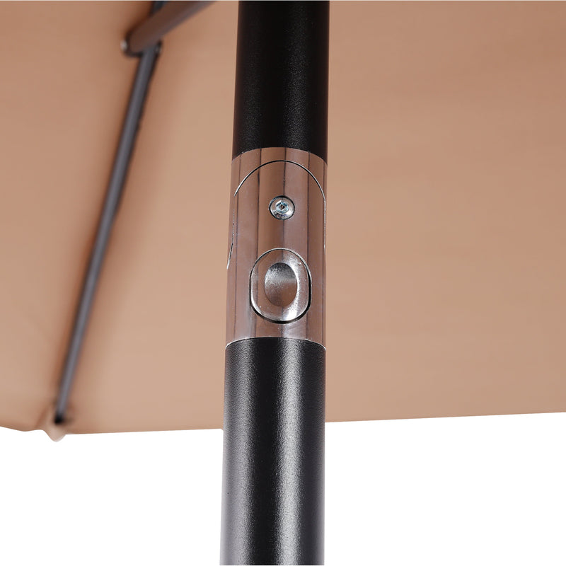 7.5 Ft Patio Umbrella with Push Button Tilt and Crank Mechanism by HouseOfZazla