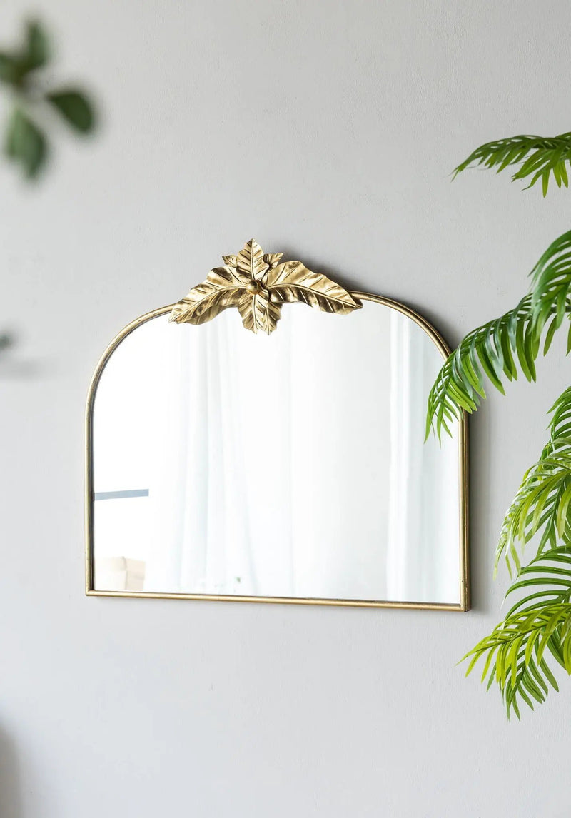 Arched Wall Mirror With Metal Frame, Wall Mirror For Living Room by Unique Piece Furniture