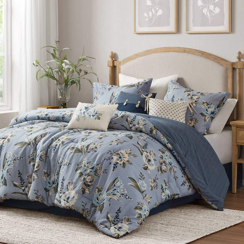7PCS Cal King Vintage Floral Comforter Set, photo 10 of 10