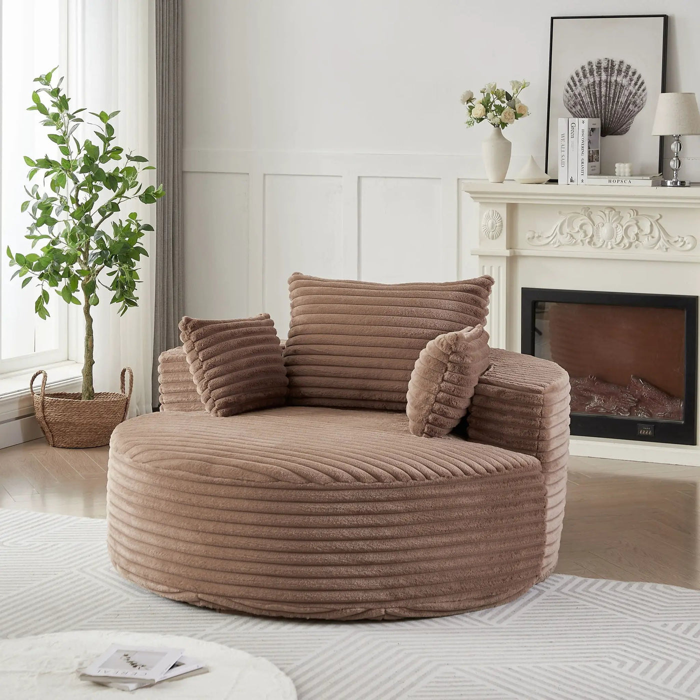Modern Single Sofa With Backrest Pillow For Living Room by HouseOfZazla