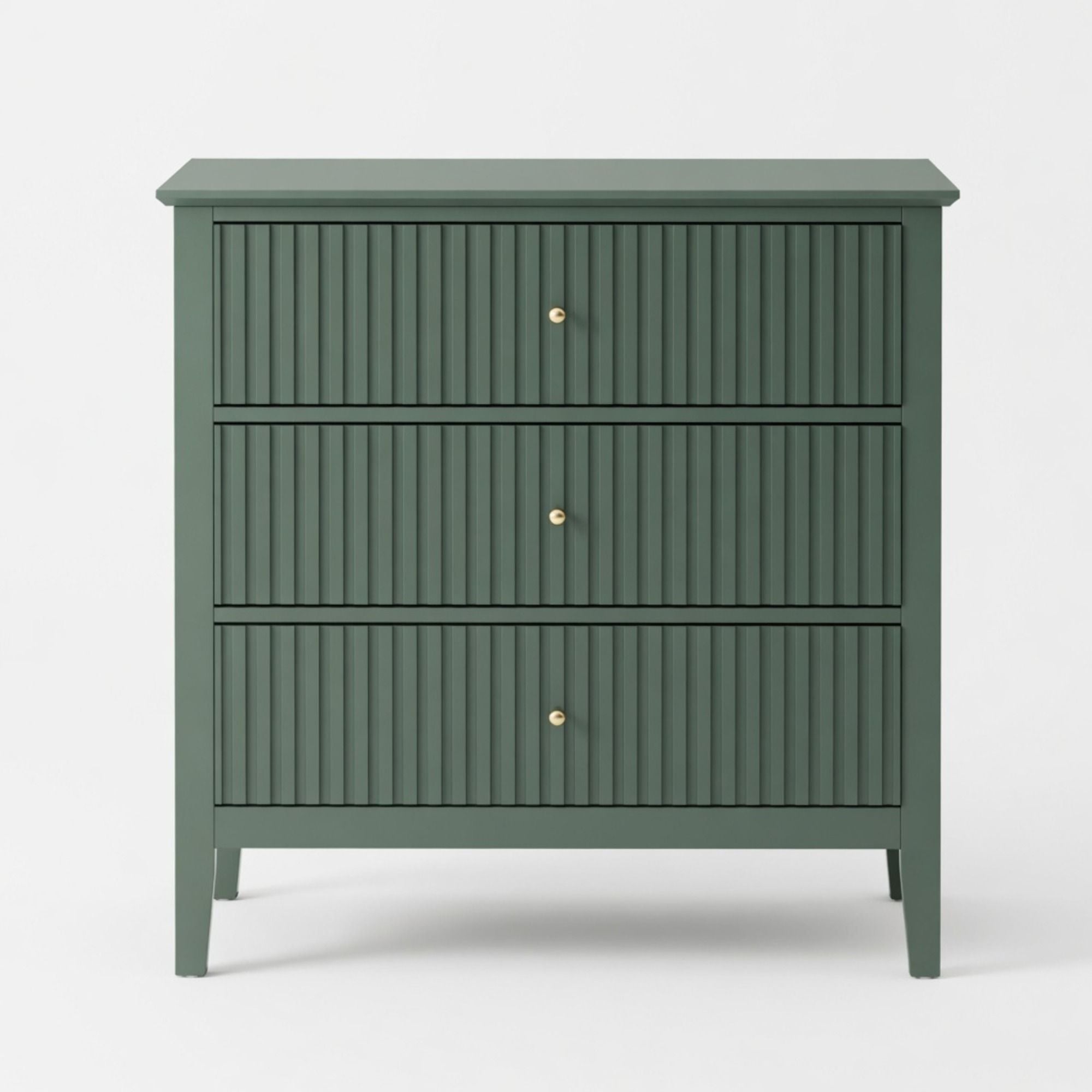 Fluted 3 Drawer Nightstand With Soft Close Slides by HouseOfZazla