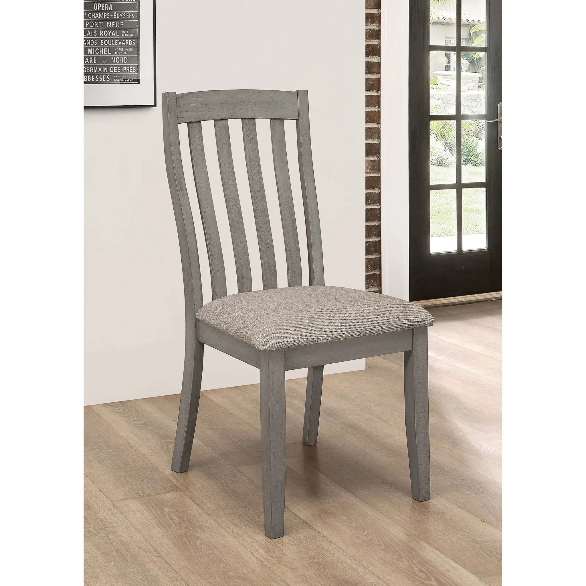 Padded Side Chair (Set of 2) - Gray by HouseOfZazla