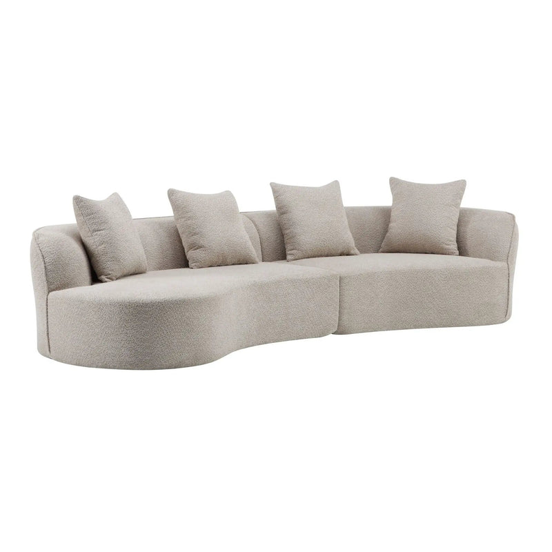 Elegant Curved Sectional Sofa With Full Foam Comfort by HouseOfZazla