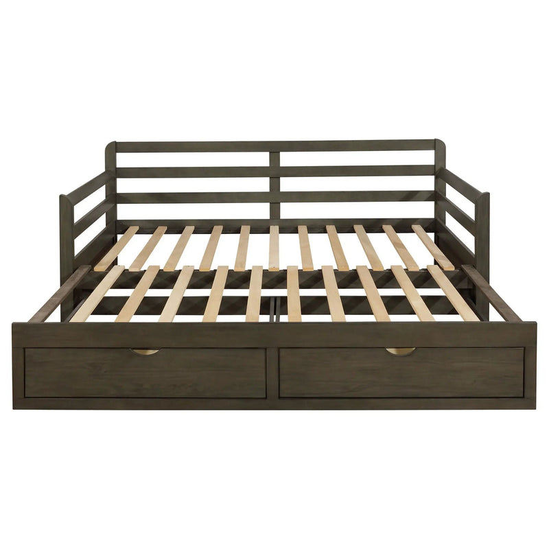 Sorrento 2-drawer Twin XL Daybed with Extension Trundle Grey by Unique Piece Furniture