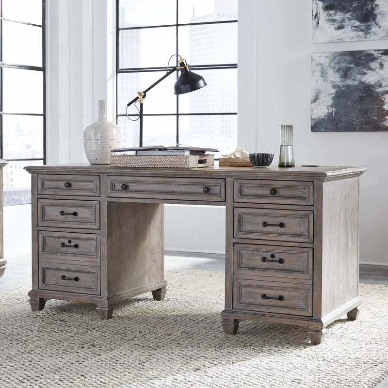 Lancaster - Executive Desk - Dove Tail Gray by Unique Piece Furniture