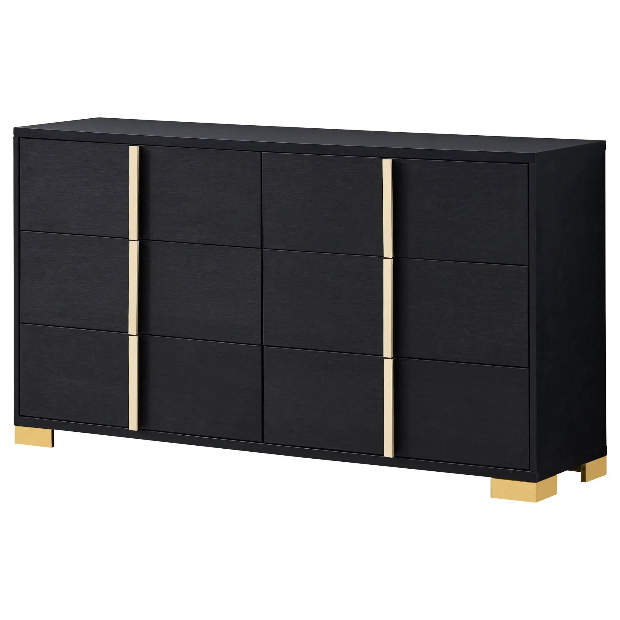 Marceline 6-drawer Dresser Black by Unique Piece Furniture