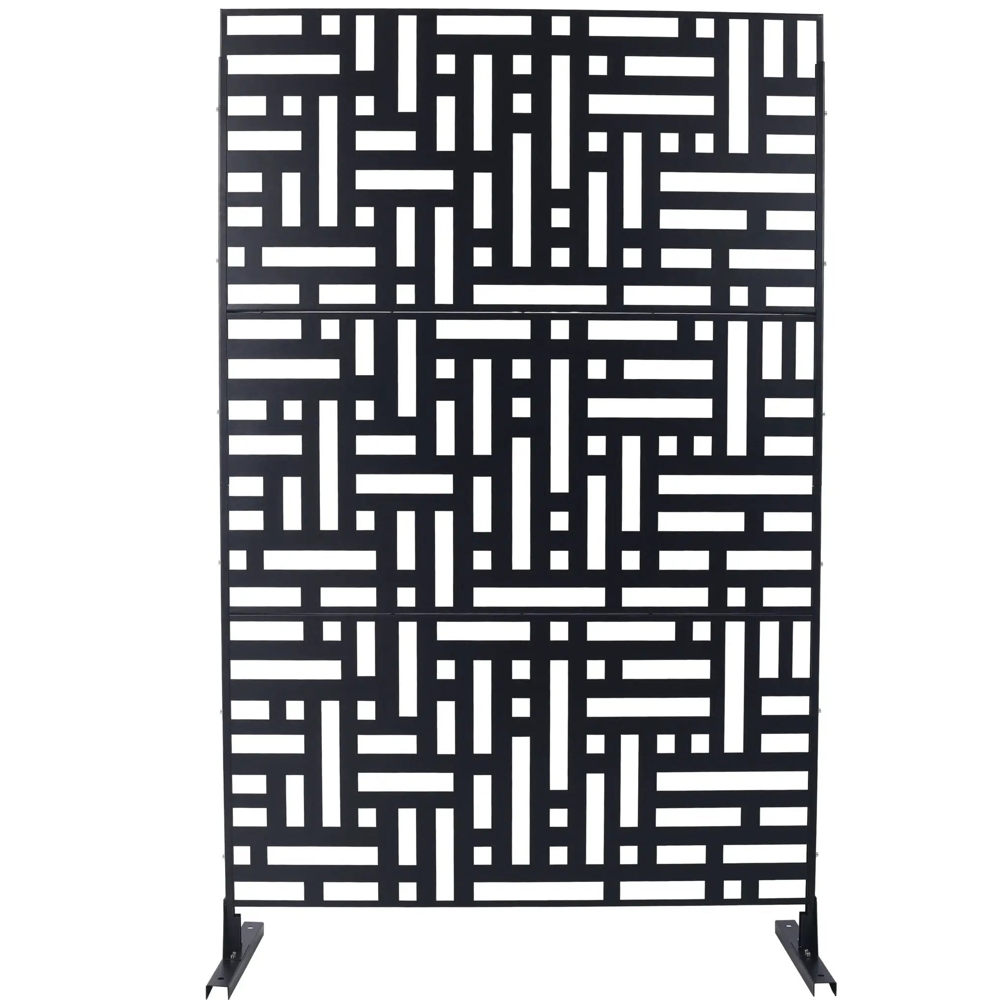 Decorative Freestanding Metal Privacy Screen For Indoor & Outdoor Use by Unique Piece Furniture