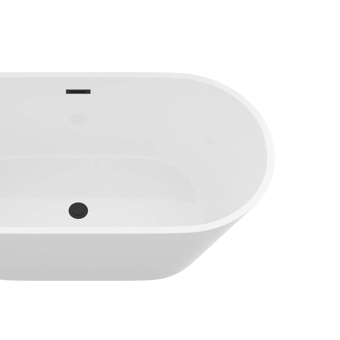 Gloss Freestanding Bathtub With Overflow & Pop Up Drain, Stand Alone Soaking Tub by HouseOfZazla