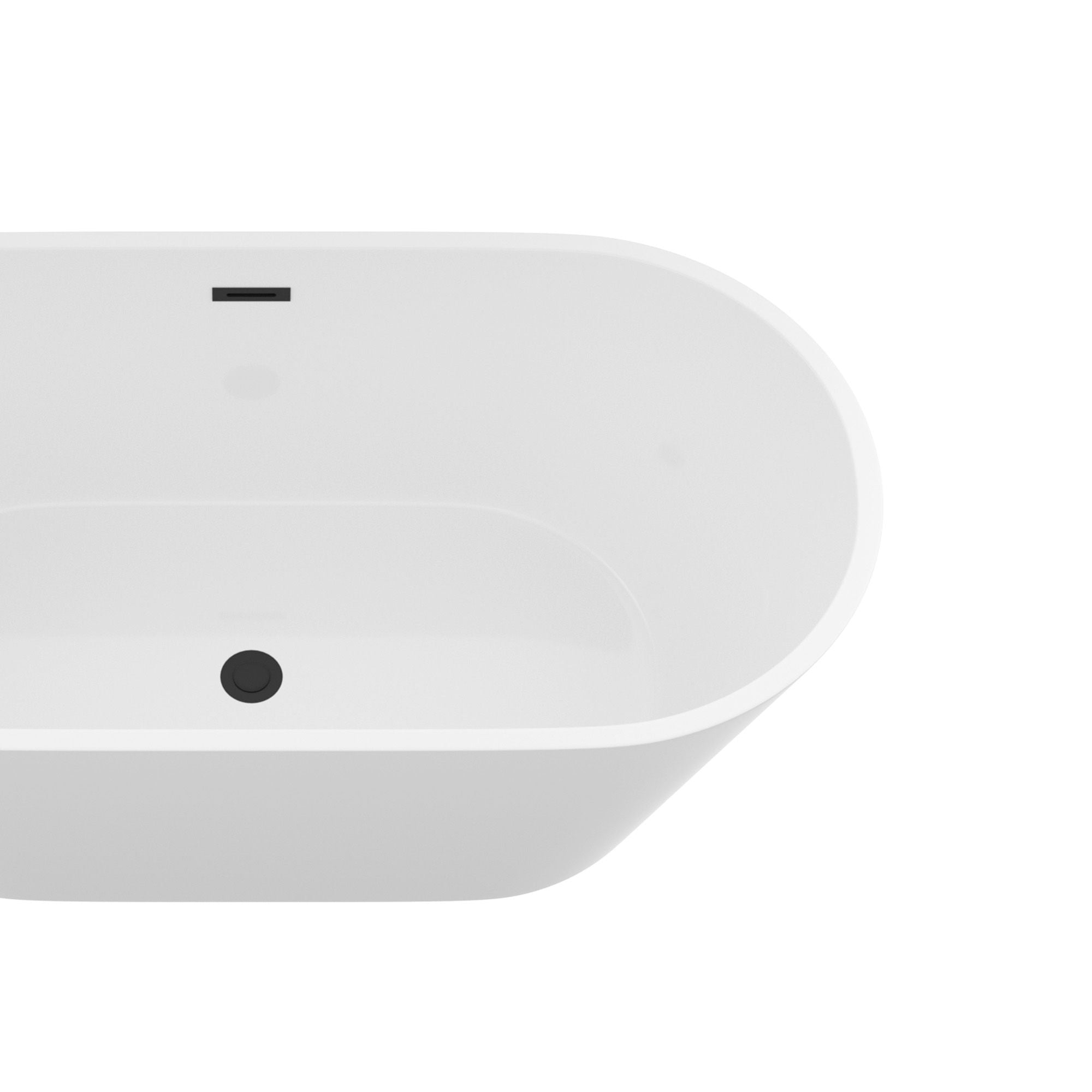 Gloss Freestanding Bathtub With Overflow & Pop Up Drain, Stand Alone Soaking Tub by HouseOfZazla