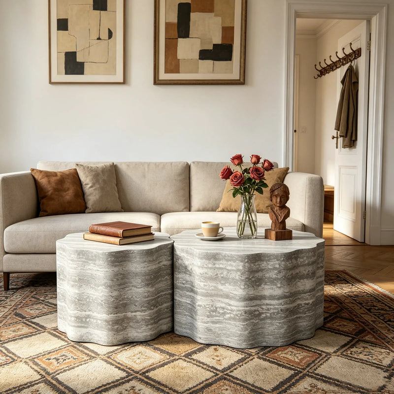 Set of 2 Round Coffee Tables by HouseOfZazla