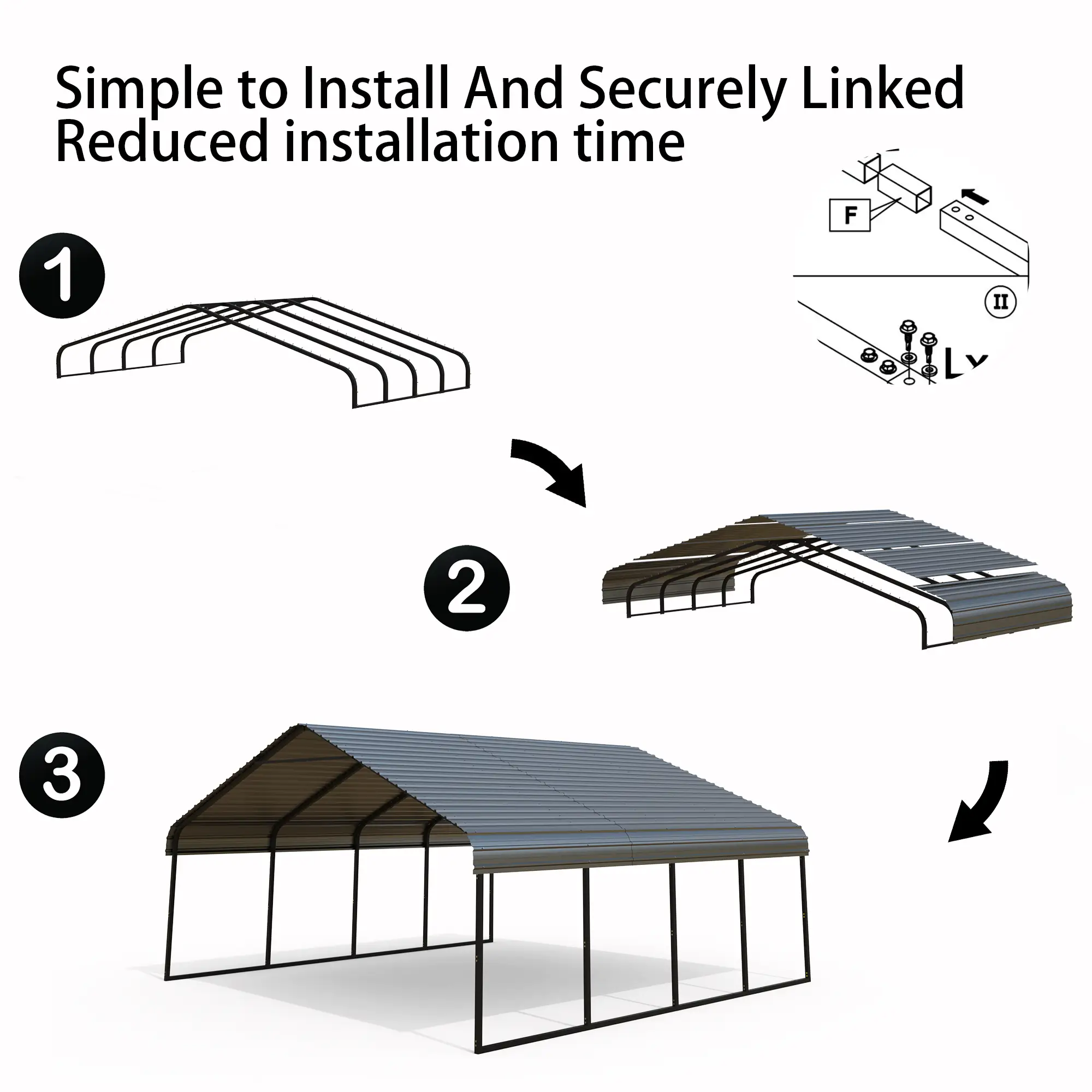 Heavy Duty Carport 20 x 20 Shelter by HouseOfZazla