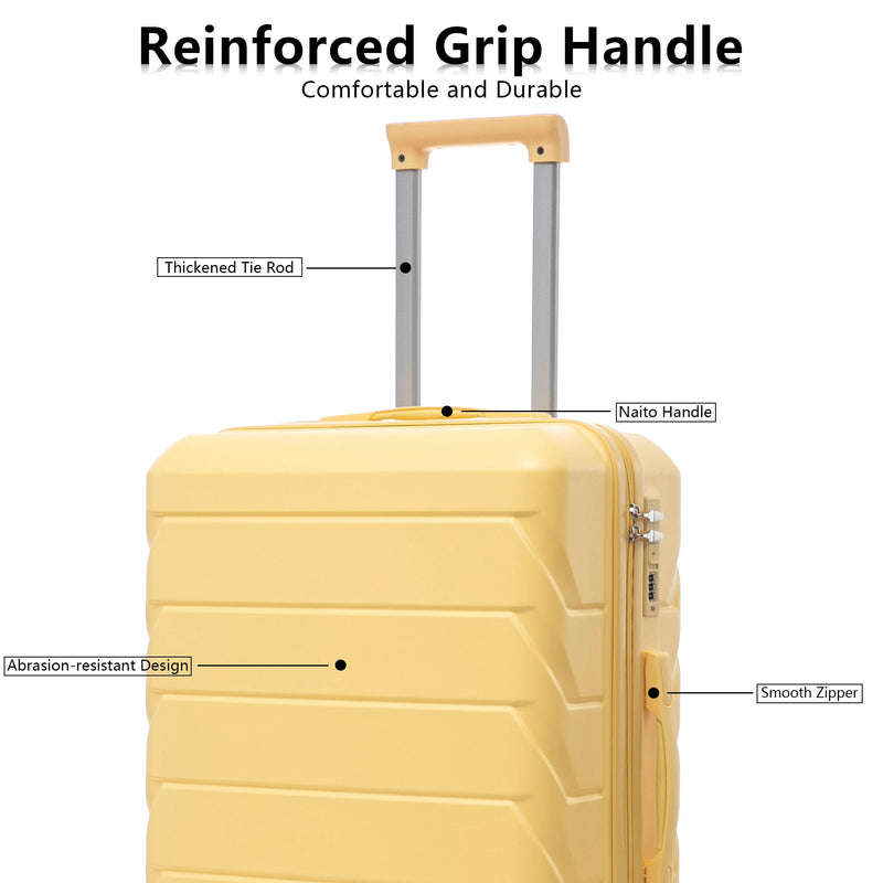 3 Pieces Set 20" / 24" / 28" Spinner Wheel Luggage With Combination Lock by HouseOfZazla