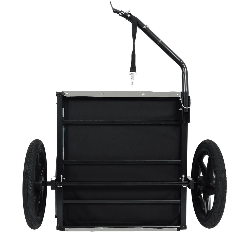 Outdoor Heavy Duty Collapsible Pet Bike Trailer with 16-Inch All-Terrain Wheels by HouseOfZazla