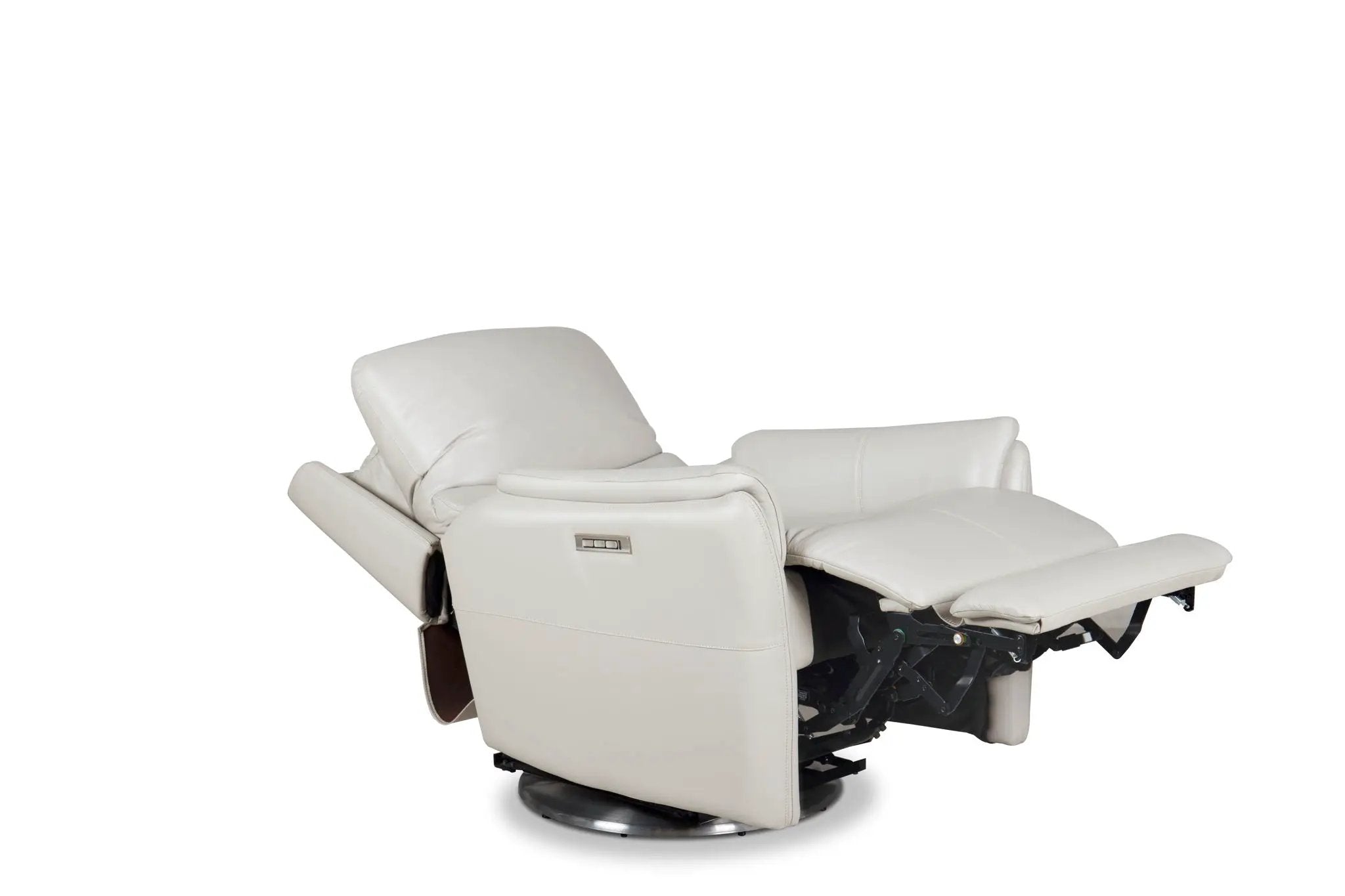 Salem - Swivel Recliner With Power Recline, Power Headrest, Power Lumbar, Layflat, 3" Footrest Extension by Unique Piece Furniture