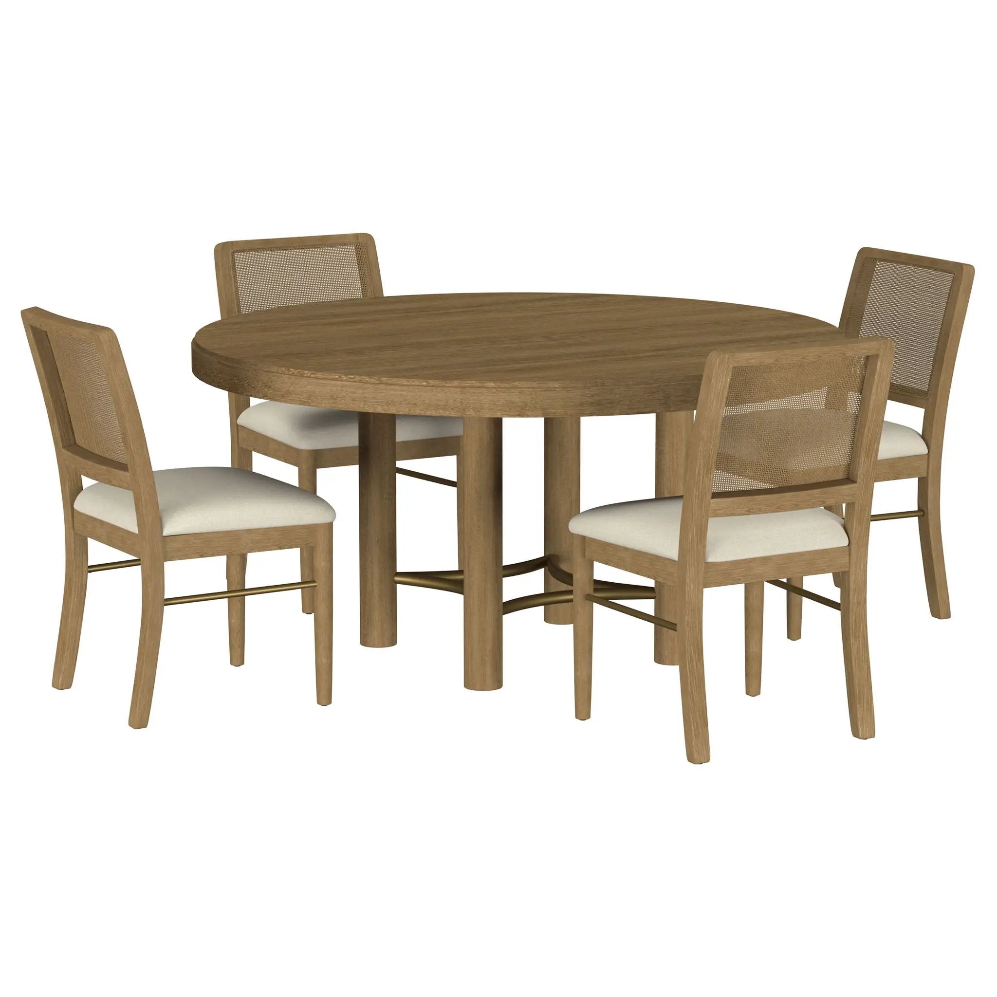 Arini 5-piece Round Dining Room Table Set Sand Wash by Unique Piece Furniture