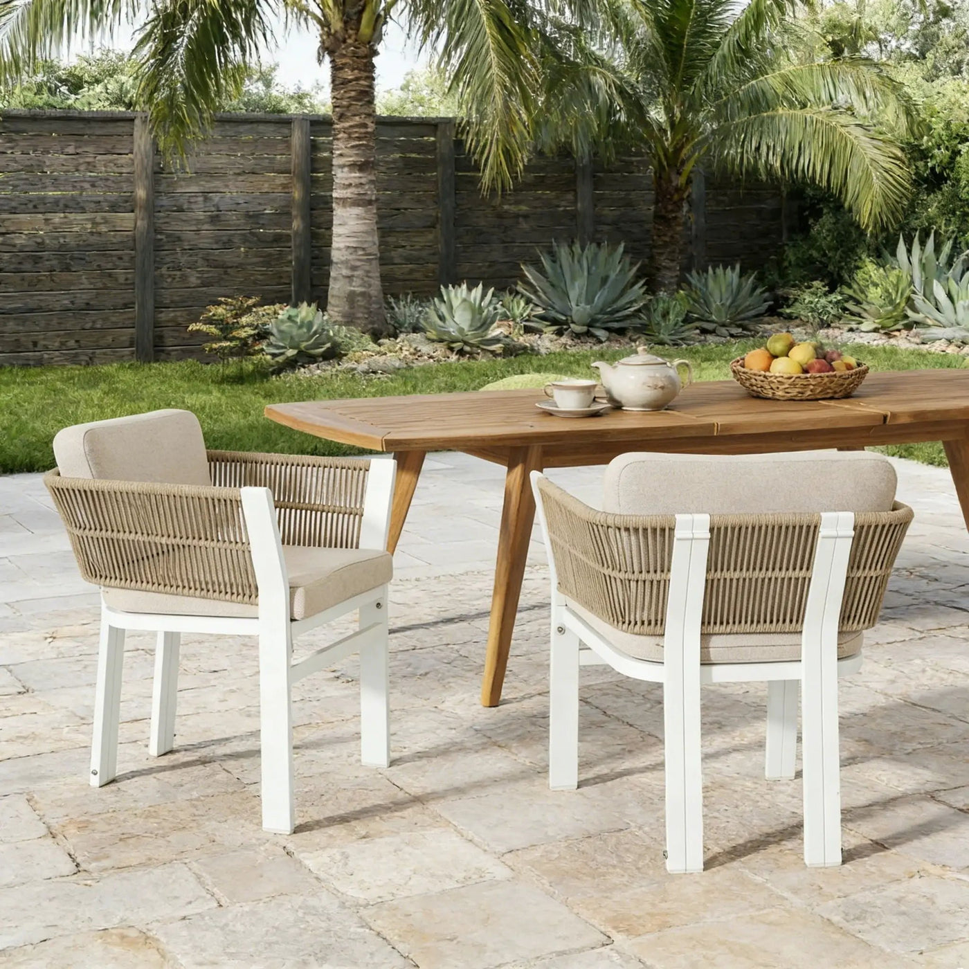 Outdoor Dining Chair, All-Weather Patio Seating For Backyard (Set of 2) by HouseOfZazla