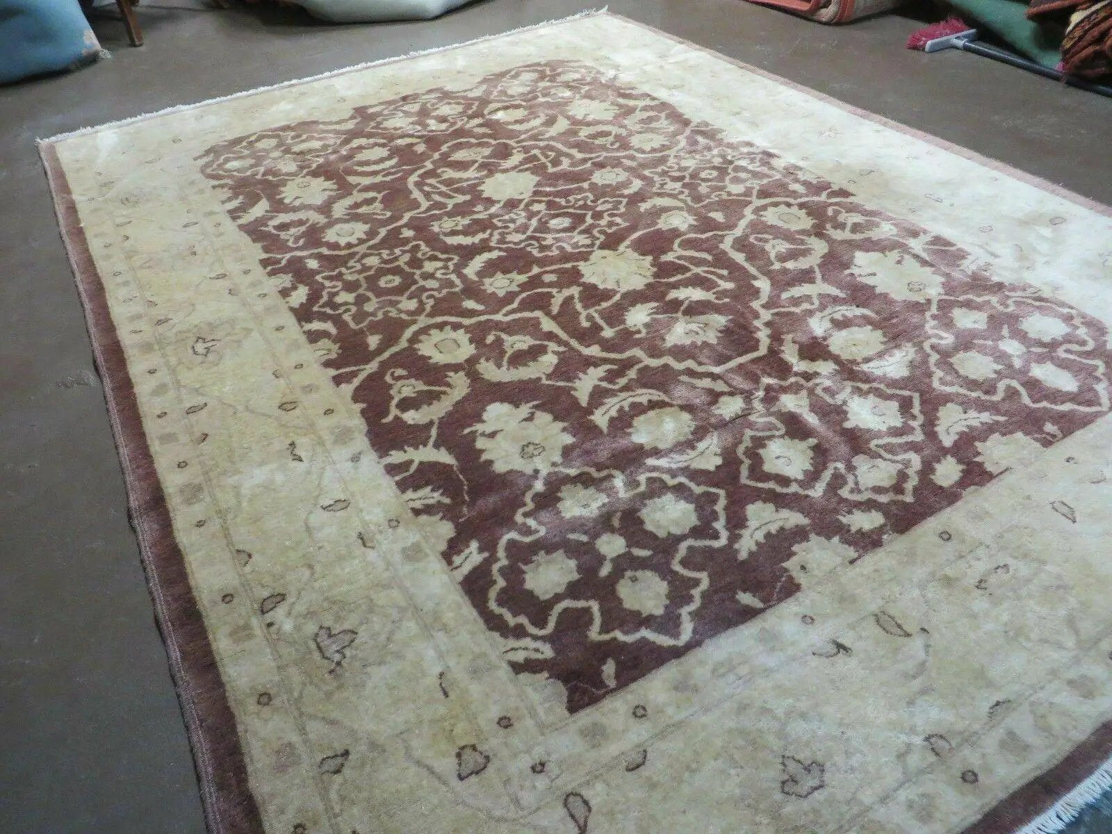 7' X 10' Vintage Fine Handmade Pakistan Peshawar Chobi Floral Wool Rug Vegy Dye by Jewel Rugs