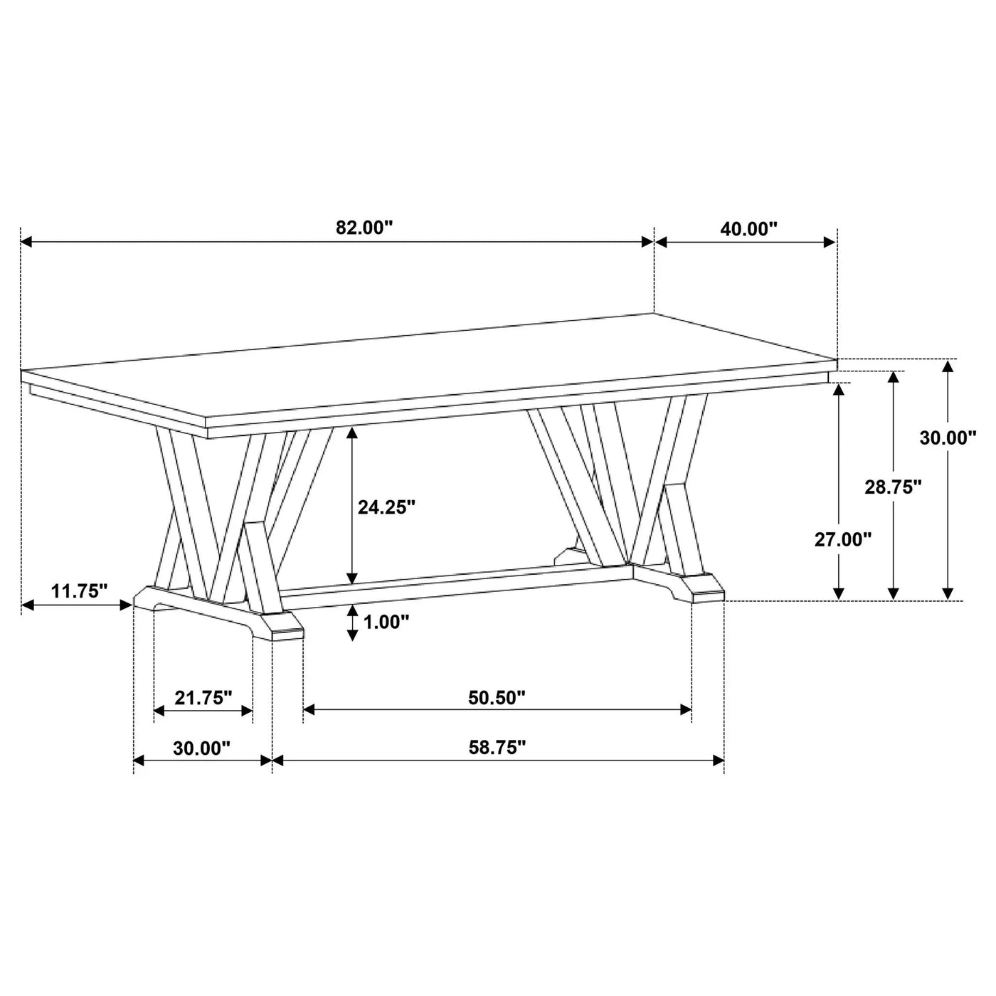 Ruston - Rectangular Dining Table Set by HouseOfZazla