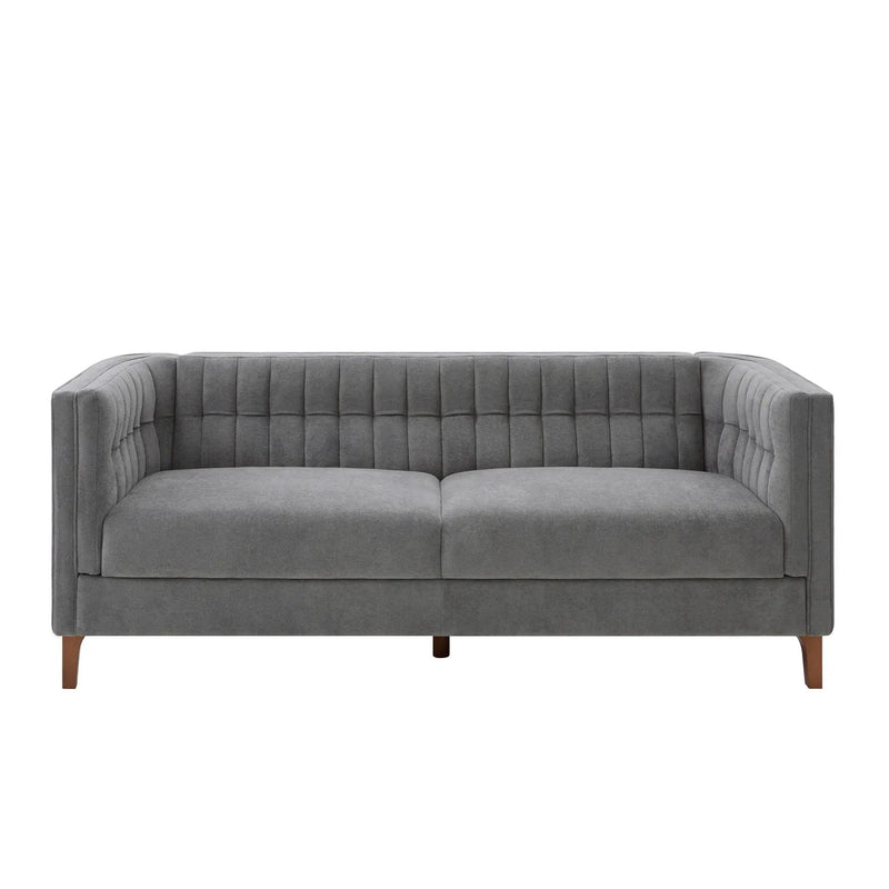 Modern 3 Seater Sofa Upholstered Couch with Curved Armrests by HouseOfZazla