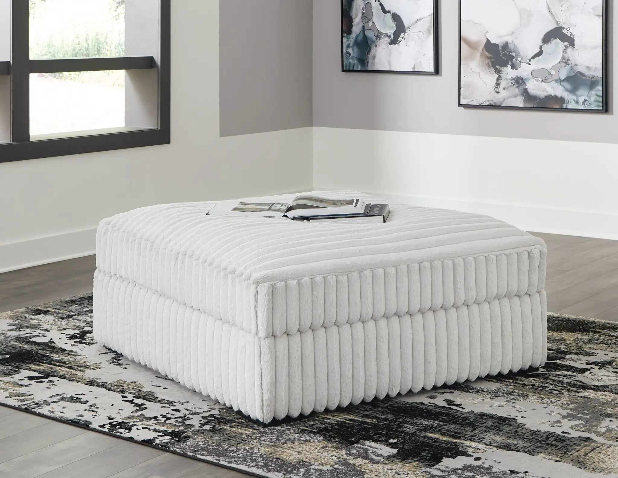 Stupendous - Oversized Accent Ottoman - Alloy by Unique Piece Furniture