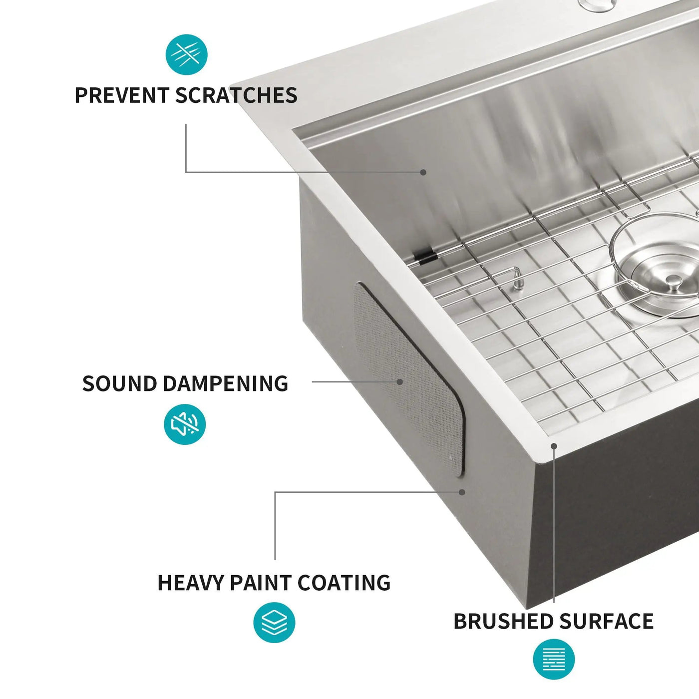 Drop In Kitchen Sink Stainless Steel 16 Gauge by HouseOfZazla