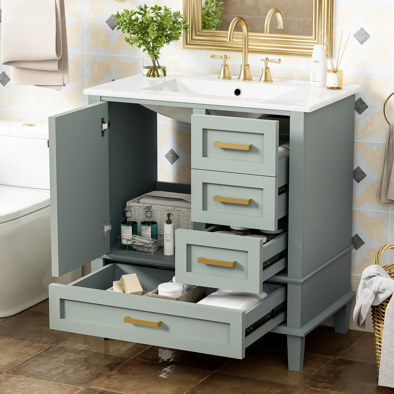 30" Bathroom Vanity with Sink Combo Set by HouseOfZazla
