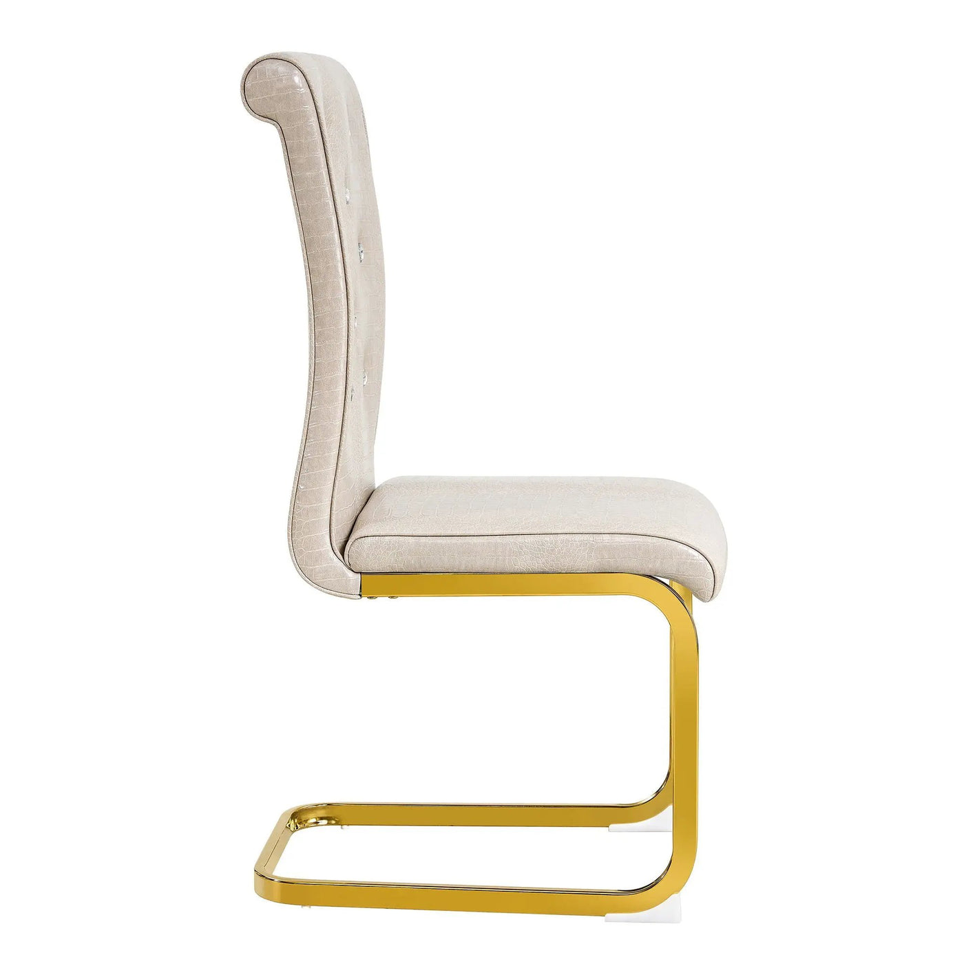 Elegant Design Alligator Skin Upholstered Dining Chairs by HouseOfZazla