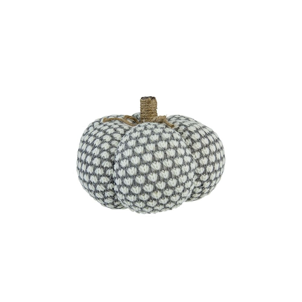 Knite Pumpkin Ornament Decor for Holiday Harvest – Gray or Dark Gray, photo 8 of 25