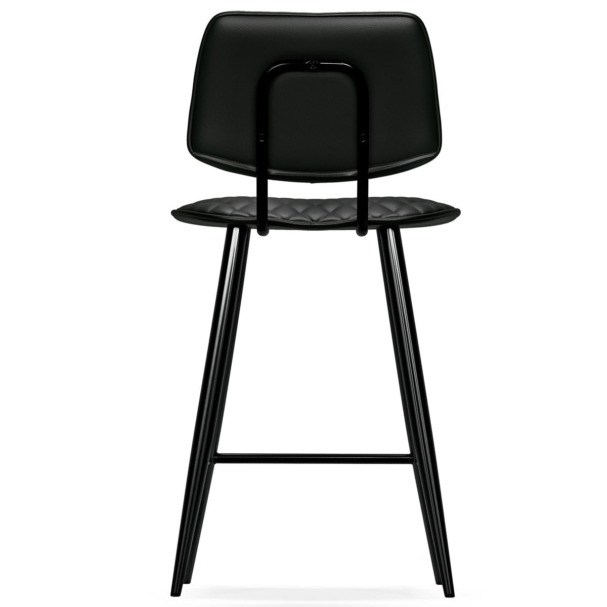 Upholstered Counter Height Stool Set with Quilted Seat – Black or Dark Gray, photo 6 of 12