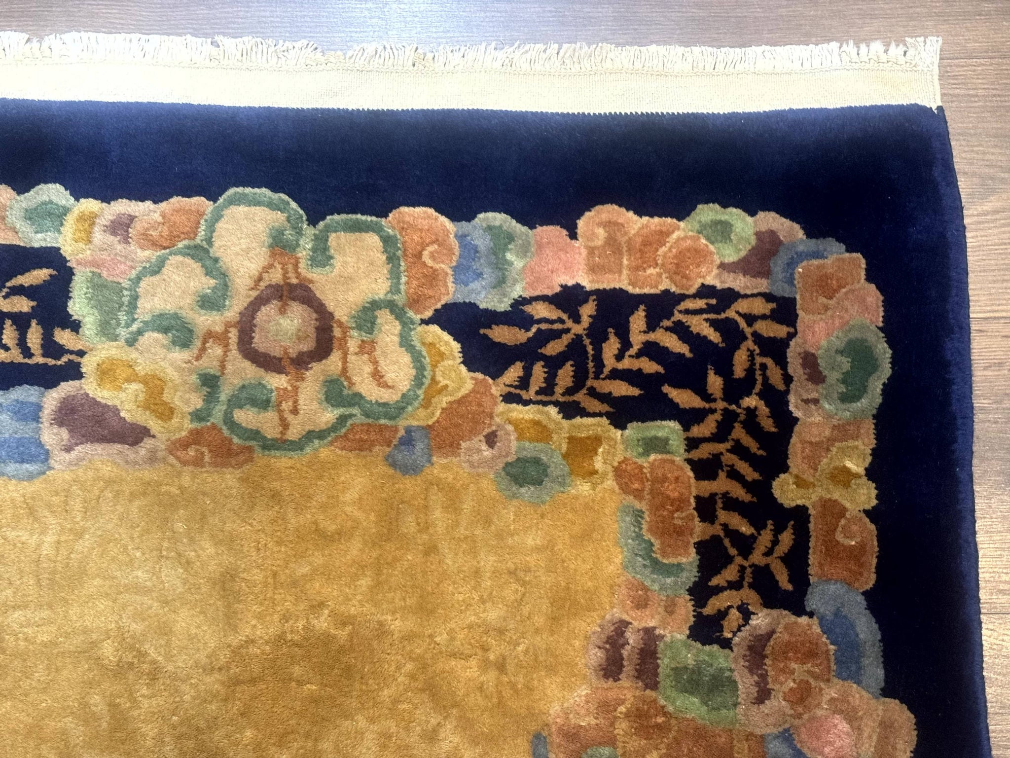 Chinese Wool Rug 3x5, Vintage Carpet, Handmade by Jewel Rugs