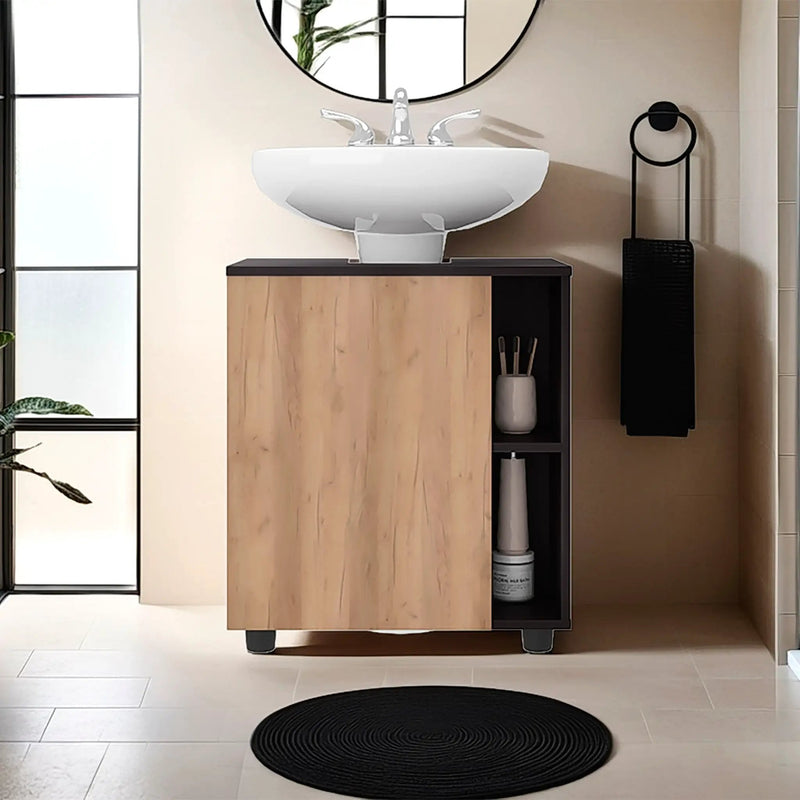 Under Sink Storage 24.4" H, 1 Door, 4 Shelves, 4 Legs by HouseOfZazla