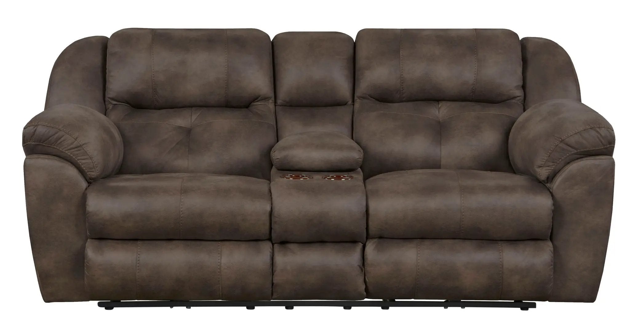 Ferrington - Power Lay Flat Reclining Console Loveseat with Power Adjustable Headrest & Lumbar by Unique Piece Furniture