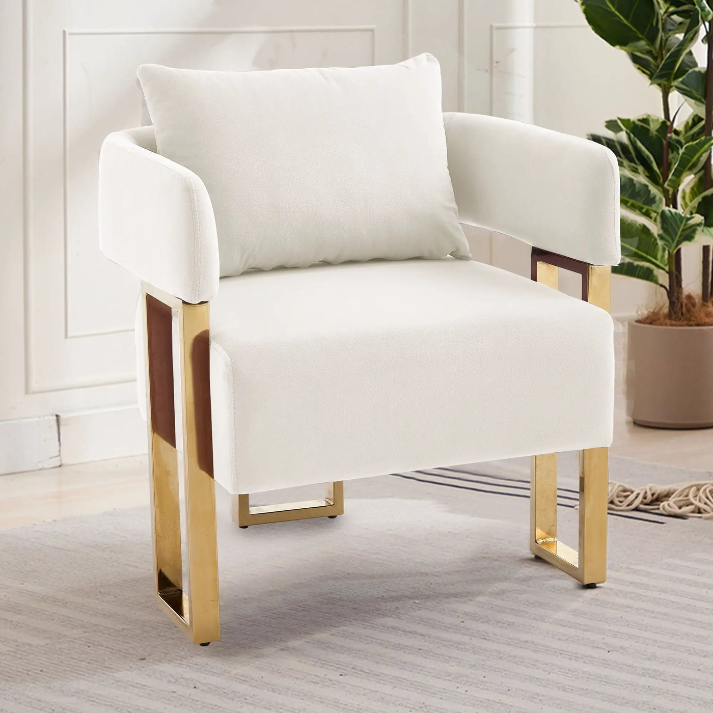 Modern Classic Decorative Chair with Teddy Fleece Upholstery by HouseOfZazla