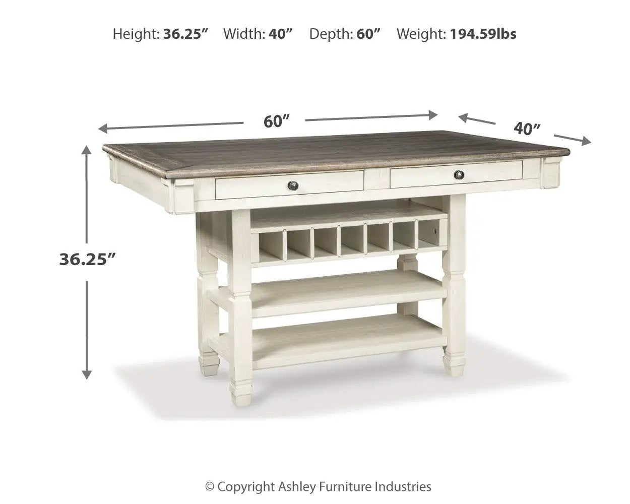 Bolanburg - Rectangular Dining Room Counter Table - Beige by Unique Piece Furniture