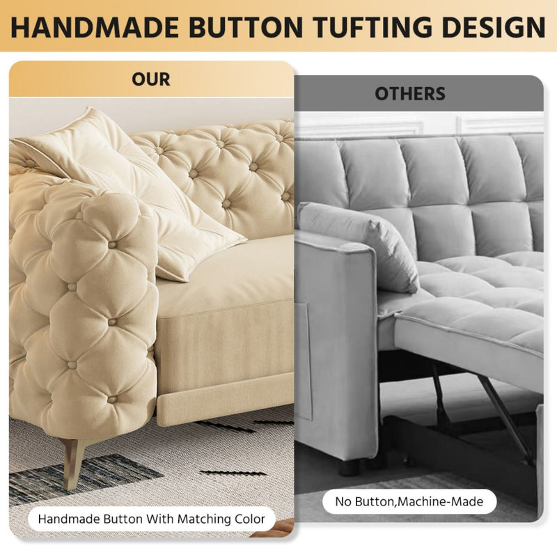 3-In-1 Convertible Sleeper Sofa by HouseOfZazla