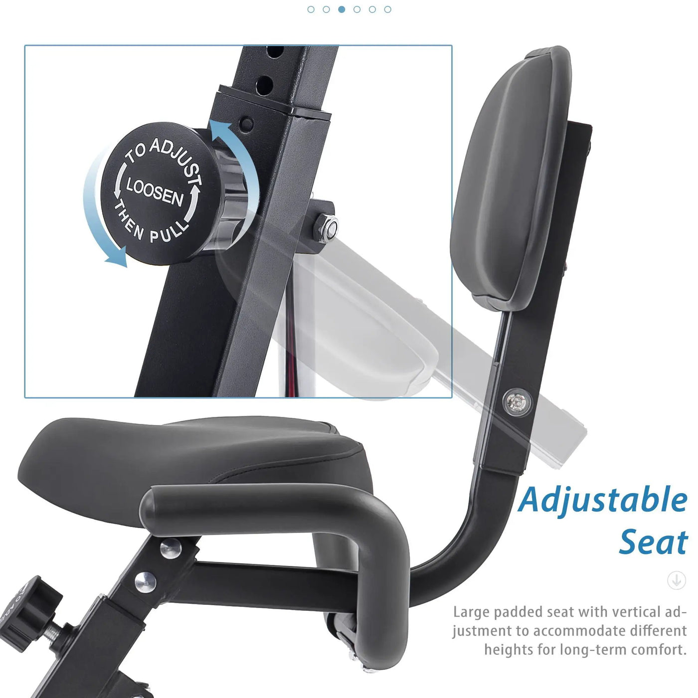 Exercise Bike Folding Stationary Bikes For Home With 16 Level Magnetic Resistance by HouseOfZazla