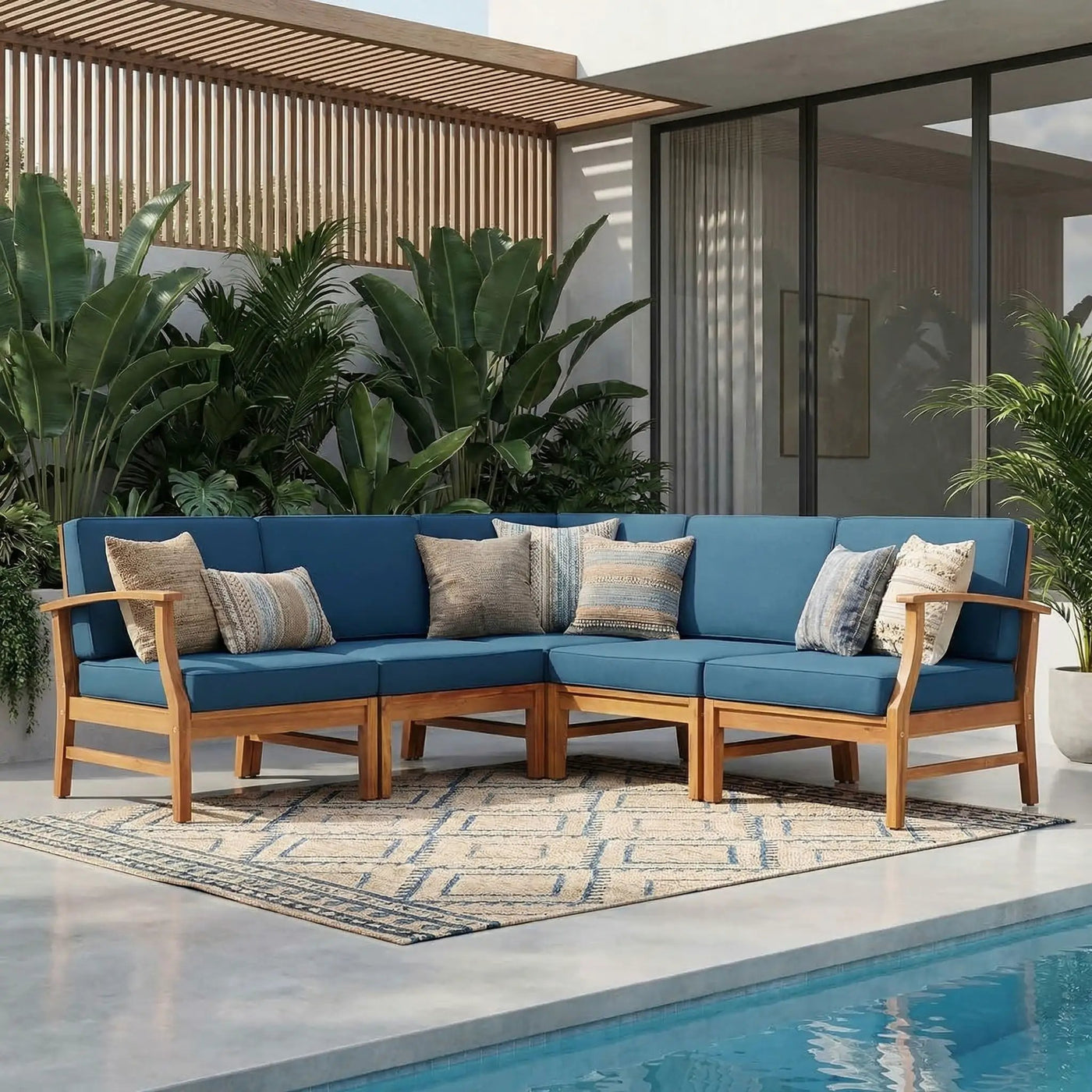 Perla - 5 Pieces Sofa Set by HouseOfZazla