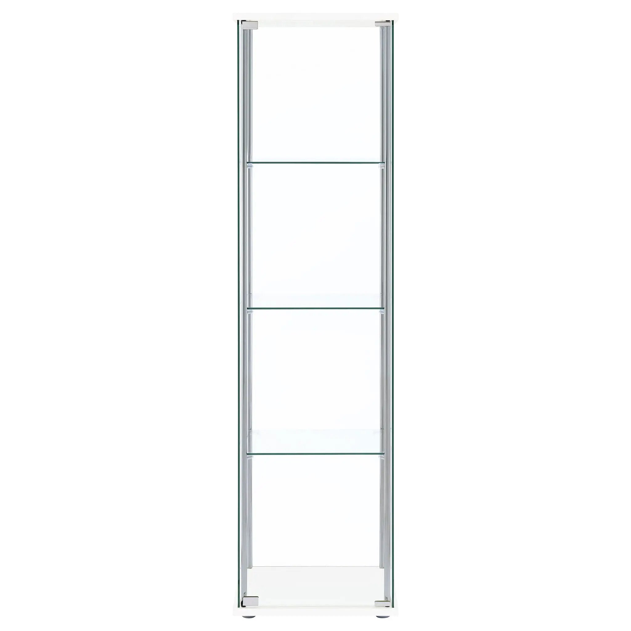 Bellatrix 3-shelf Clear Glass Curio Cabinet White by Unique Piece Furniture