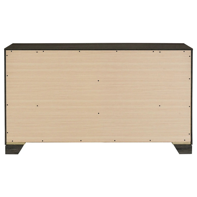 Funston - 6 Drawer Dresser Cabinet - Brown Oak