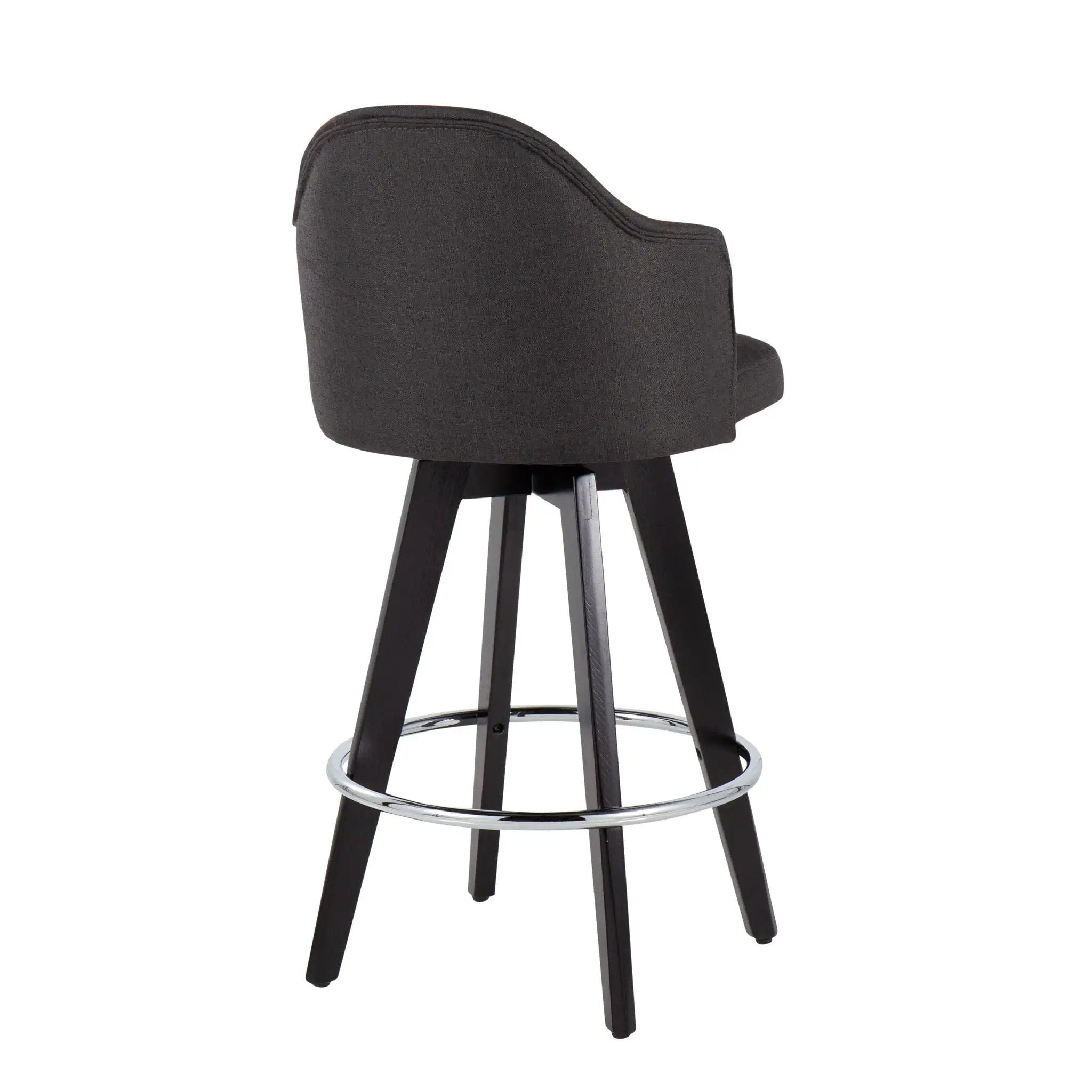 Ahoy - Contemporary Fixed Height Counter Stool With Round Footrest (Set of 2) by HouseOfZazla