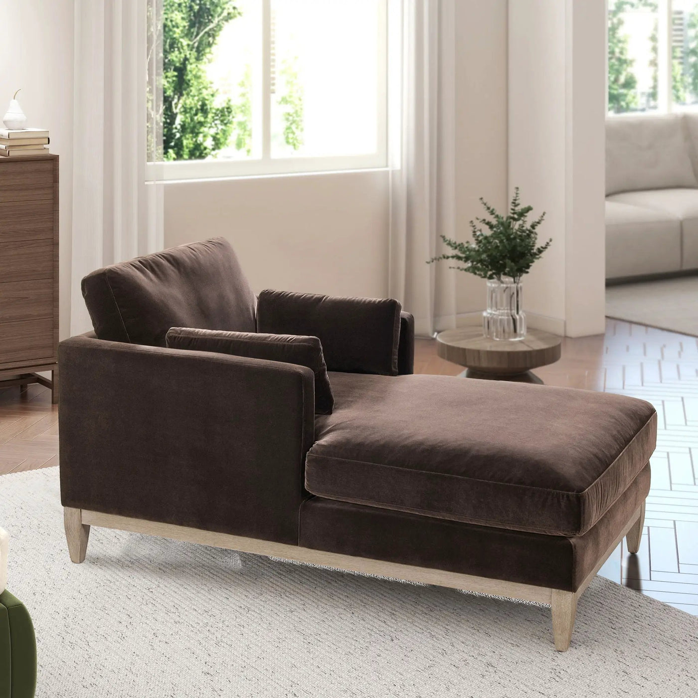 Knox - Modern Farmhouse Chaise Lounge Chair by HouseOfZazla