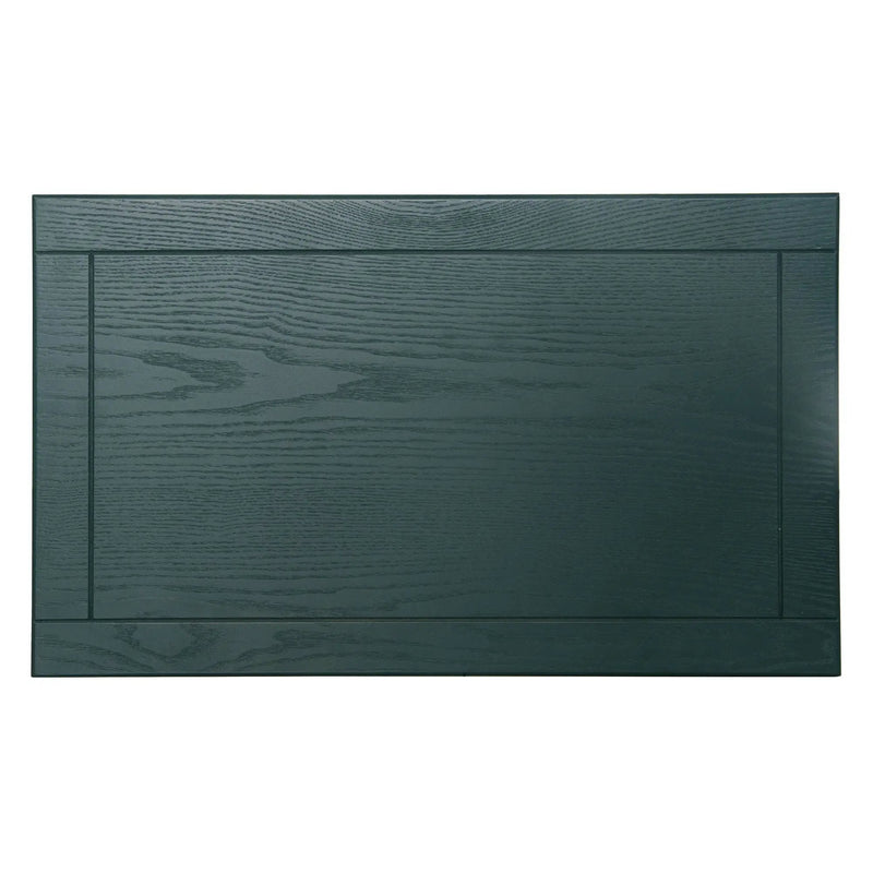 Hollow Carved 3 Drawer Dresser With Metal Handles, Storage Chest For Living Room Or Bedroom - Blackish Green by HouseOfZazla