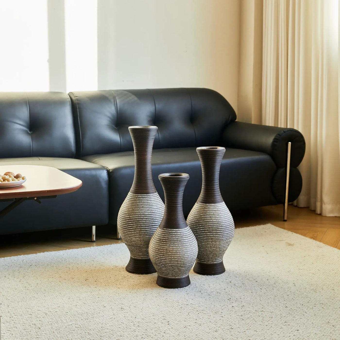 Tall Designer Floor Vase With Elegant 2 Tone by HouseOfZazla