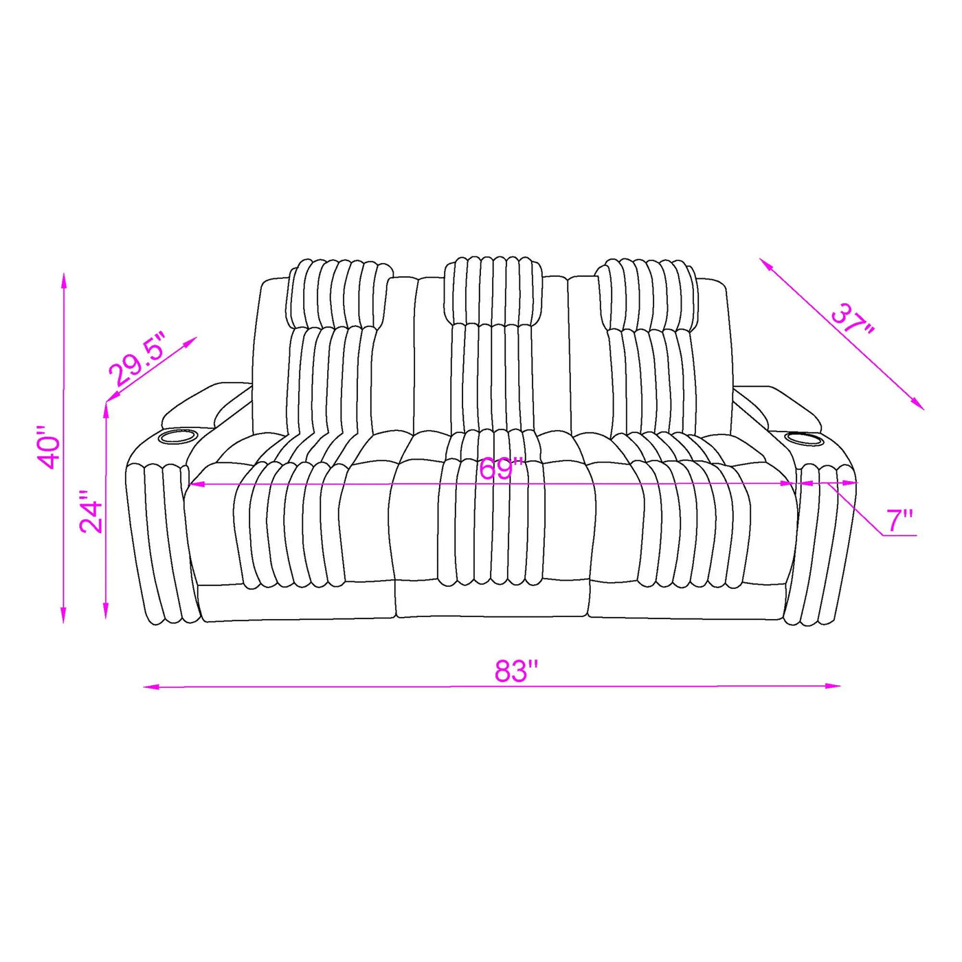 Duran - Power Reclining Set With Power Headrest by HouseOfZazla