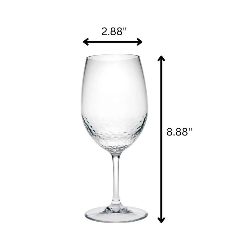 Tritan Hammer - Leadingware Plastic Wine Glasses (Set of 4), Unbreakable, Bpa Free, 20Oz - Clear by HouseOfZazla