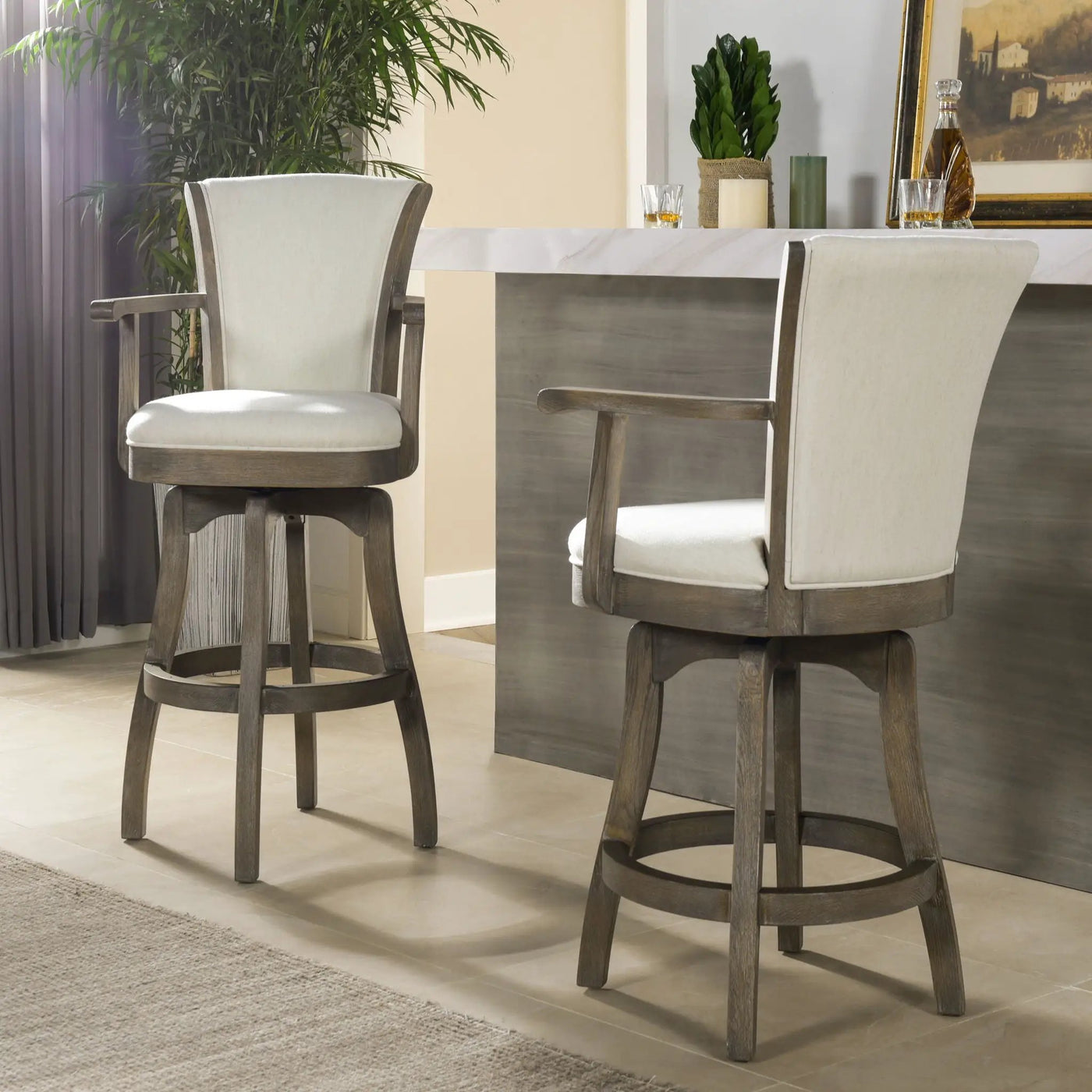 Williams - Swivel Counter Height Bar Stool by HouseOfZazla