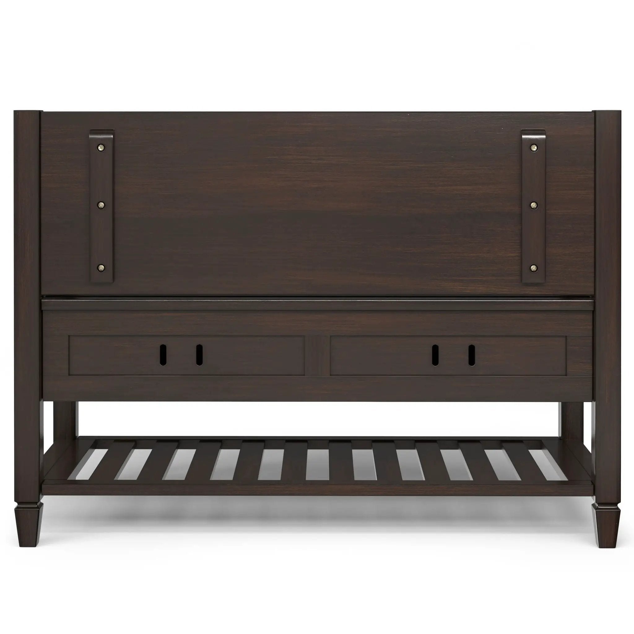 Connaught - Entryway Storage Bench With Shelf - Chestnut by HouseOfZazla