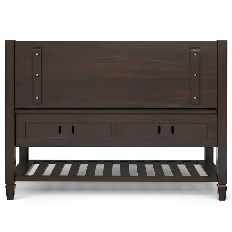 Connaught - Entryway Storage Bench With Shelf - Chestnut by HouseOfZazla